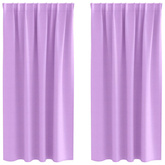 Firany blackout z kółkami 2 pcs Fioletowy 175 x 140 cm