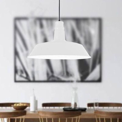 Lampa Wisząca Retro Loft Biała 36cm E27 Abruzzo Grote