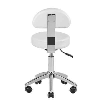 Taboret kosmetyczny do pedicure 304-P biały 123839