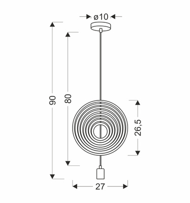 hoops 8 lampa wisząca 1x20w E27 iq kids mix kolor