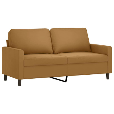 Sofa 2-osobowa, brązowa, 140 cm, tapicerowana aksamitem