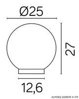 Lampa ogrodowa głowica G 250 Z ALU