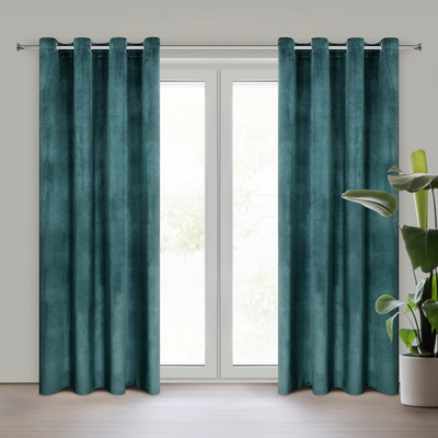 Zasłona Rosa ciemnoturkusowa 140x250