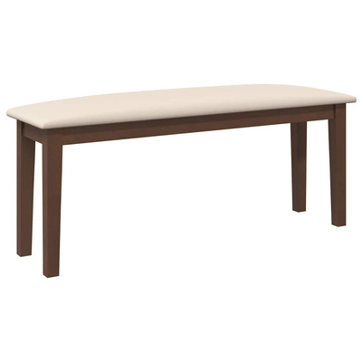 Ławka 110 cm Brązowa lite drewno guma