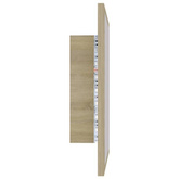 vidaXL Lustro łazienkowe LED, kolor dąb sonoma, 40x8,5x37 cm, akryl