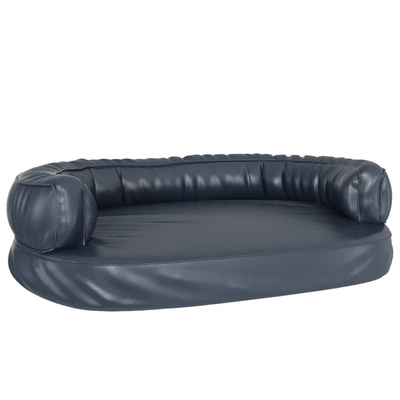 vidaXL Ergonomiczne legowisko dla psa, ciemnoniebieskie, 88x65 cm