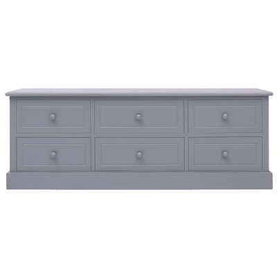 vidaXL Szafka pod TV, ciemnoszara, 108x30x40 cm, drewno paulownia
