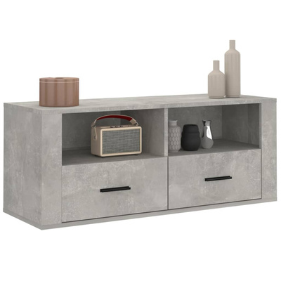 Szafka pod TV, szarość betonu, 100x35x40 cm vidaXL