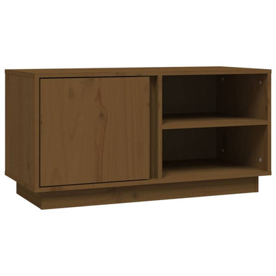 Szafka pod TV, miodowy brąz, 80x35x40,5 cm, lite drewno sosnowe vidaXL