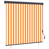 Roleta Biały i Pomarańczowy 180 x 250 cm Materiał i Aluminium