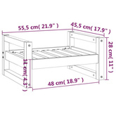 vidaXL Legowisko dla psa, białe, 55,5x45,5x28 cm, lite drewno sosnowe model standard
