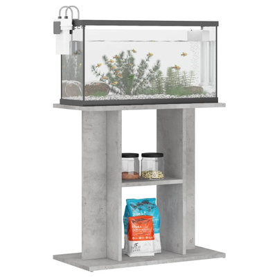 Stojak pod akwarium Betonowy Szary 60x30x60 cm Drewno konstrukcyjne