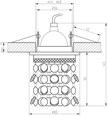 Oprawa stropowa chrom/żółta dekoracyjna SK-68 2246119