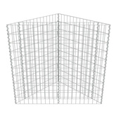vidaXL Podwyższona donica gabionowa, galwanizowana stal, 75x75x100 cm
