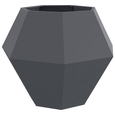 Donica 2 pcs Antracyt 100 x 100 x 80 cm Stal