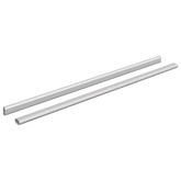 Drążek do szafy 2 pcs Srebrny 764 x 15 x 29 mm Stop Aluminium