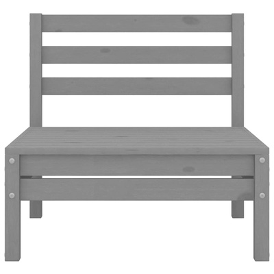 2-osobowa sofa ogrodowa, szara, lite drewno sosnowe