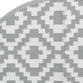 vidaXL Dywan na zewnątrz, szary, Ø160 cm, PP