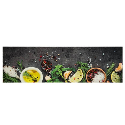 vidaXL Dywanik kuchenny, wzór w przyprawy, 45x150 cm, aksamit