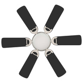 Wentylator sufitowy z lampą ? 82 cm Czarny