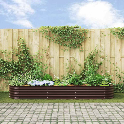 Podniesiony grządka Brązowy 320 x 80 x 44 cm Stal