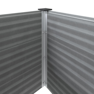 Podwyższona donica ogrodowa, 250 x 50 x 91 cm, WPC, szara