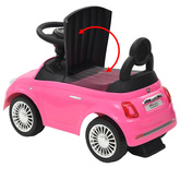 Samochód jeździk Fiat 500, różowy