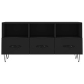 vidaXL Szafka pod TV, czarna, 102x36x50 cm, materiał drewnopochodny model standard