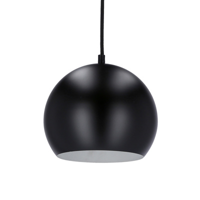 Lampa wisząca czarna E27 metal / drewno Flen Ledea 50101263