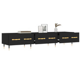 vidaXL Szafka pod TV, czarna, 150x36x30 cm, materiał drewnopochodny model standard