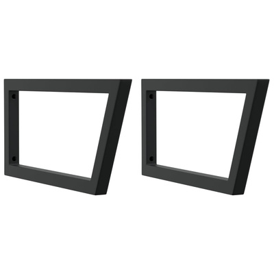 Wsporniki do półki pod umywalkę, 2 szt., czarne, trapezowe
