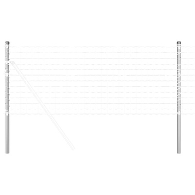 Słupek ogrodzeniowy. 12 szt. srebrny 80 cm