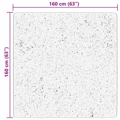 vidaXL Dywan HUARTE z krótkim włosiem, beżowy, 160x160 cm