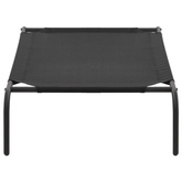 vidaXL Legowisko dla psa, na podwyższeniu, czarne, S, textilene