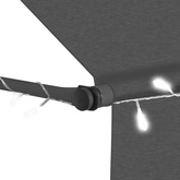 Ręcznie zwijana markiza z LED, 350 cm, antracytowa
