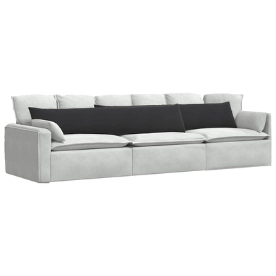 Poduszki na sofę 2 pcs Czarny 200 x 40 cm Tkanina sztruksowa