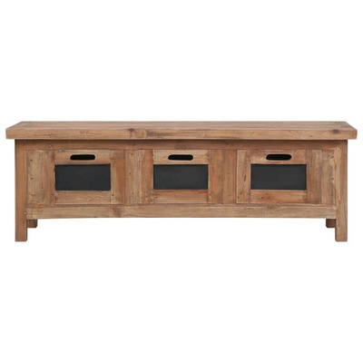 vidaXL Szafka pod TV, 3 szuflady, 120x30x40 cm, lite drewno mahoniowe