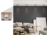 Zestaw Trzech Opraw Candellux Ss-16 Gu10 Led Z Żarówką Led Szkło Brązowe