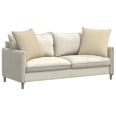 Poduszki na sofę 2 pcs Kremowy 80 x 80 cm tkanina