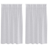 Firany Voile 2 pcs Jasnoszary 140 x 140 cm Poliester