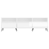 vidaXL Szafka pod TV, wysoki połysk, biała, 150x30x44,5 cm