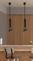 Lampa wisząca czarna + pierścienie Tuba 31-77714