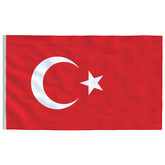Flaga Turcji z masztem, 5,5 m, aluminium