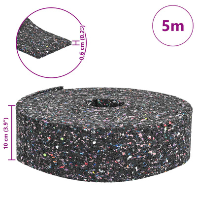 Rolka granulatu gumowego Czarny 500 x 10 x 0,6 cm Guma