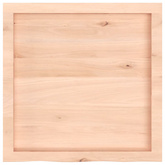 Półka, 60x60x(2-6) cm, surowe lite drewno dębowe