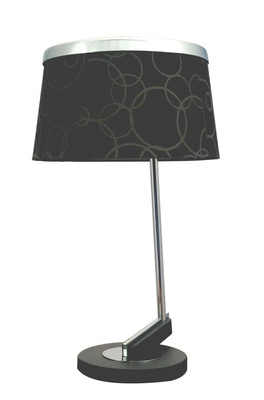 Lampka nocna Impresja z abażurem czarny chrom regulowana nowoczesna