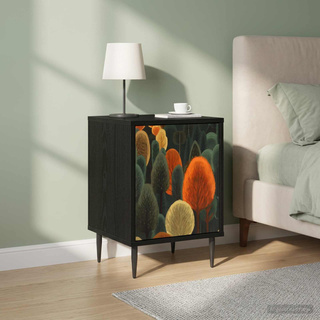 Szafka Nocna ZAANDAM 2 szt. Czarny dąb 36 x 33 x 51 cm