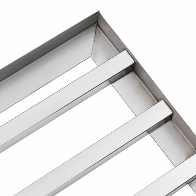 Rake leveling do ogrodu Srebrny 75 x 25 x 6 cm Stal nierdzewna