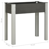 Podwyższona donica ogrodowa, 75x40x75 cm, WPC, szara