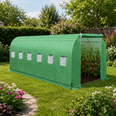 Tunel Ogrodowy Foliowy Szklarnia Na Warzywa Okna Zielony UV 4x2,5x2 M 10M²